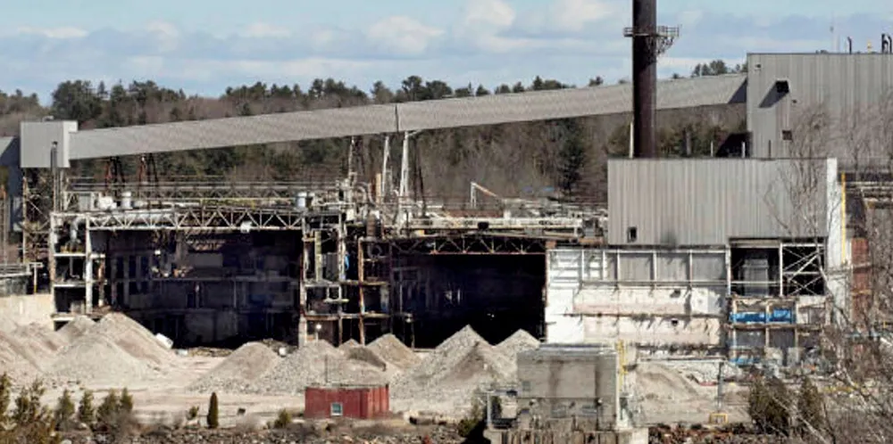 The former Verso Paper mill in Bucksport, Maine, is the site for a new land-based salmon farm.