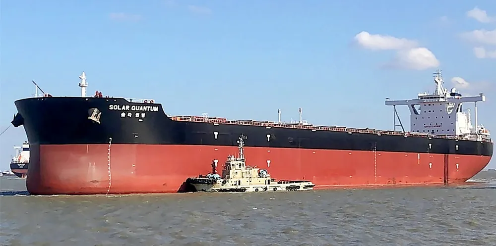 The 209,471-dwt newcastlemax bulker Solar Quantum is on the sales block.
