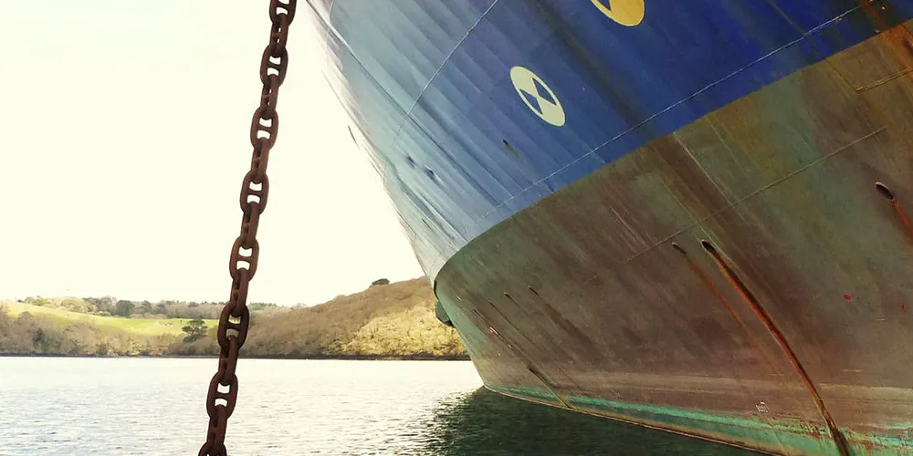 The Russia-flagged Kuzma Minin grounded off the coast of Falmouth on 18 December.