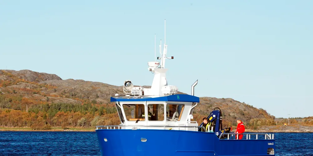 Arbeidsbåt "Herfjord". (Pressefoto)