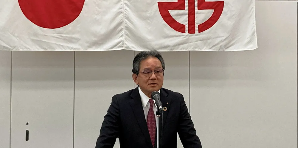 K Line chief executive Yukikazu Myochin is expecting bigger profit this year.