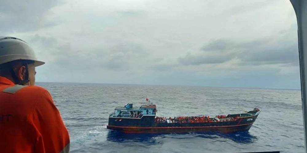 The crew of the Helios Leader saved more than 300 people from the stricken trawler.
