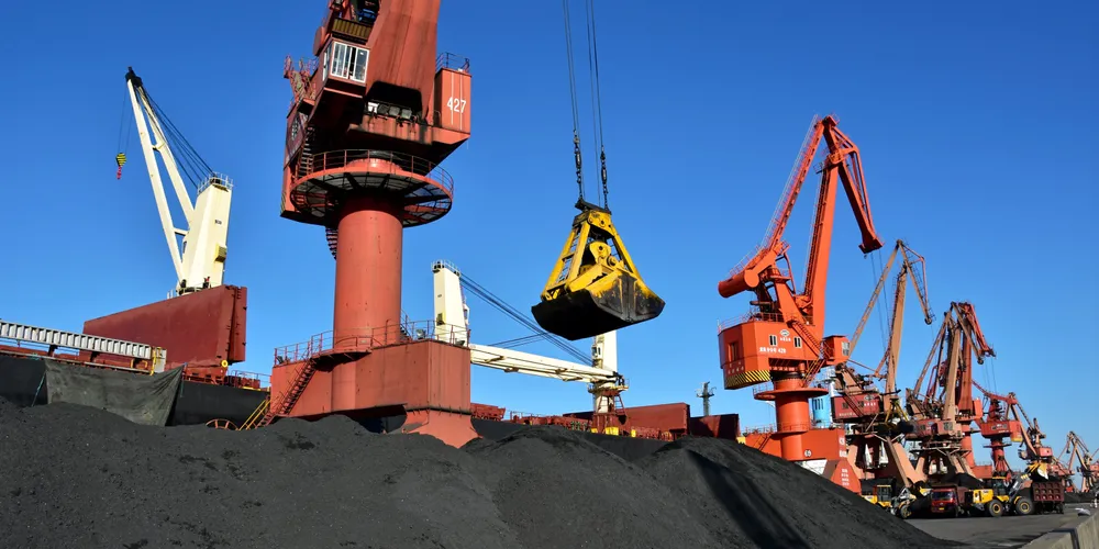 Coal is being loaded at Shanghai's SIPG Longwu coal and general cargo terminal. China is holding fast to its Australian coal ban, according to data.