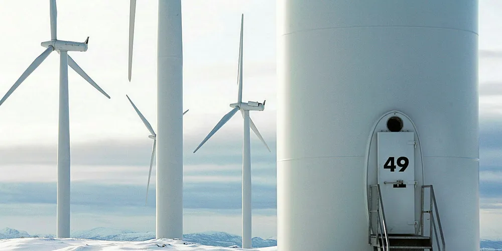 Stakraft's Smøla onshore wind farm in western Norway.