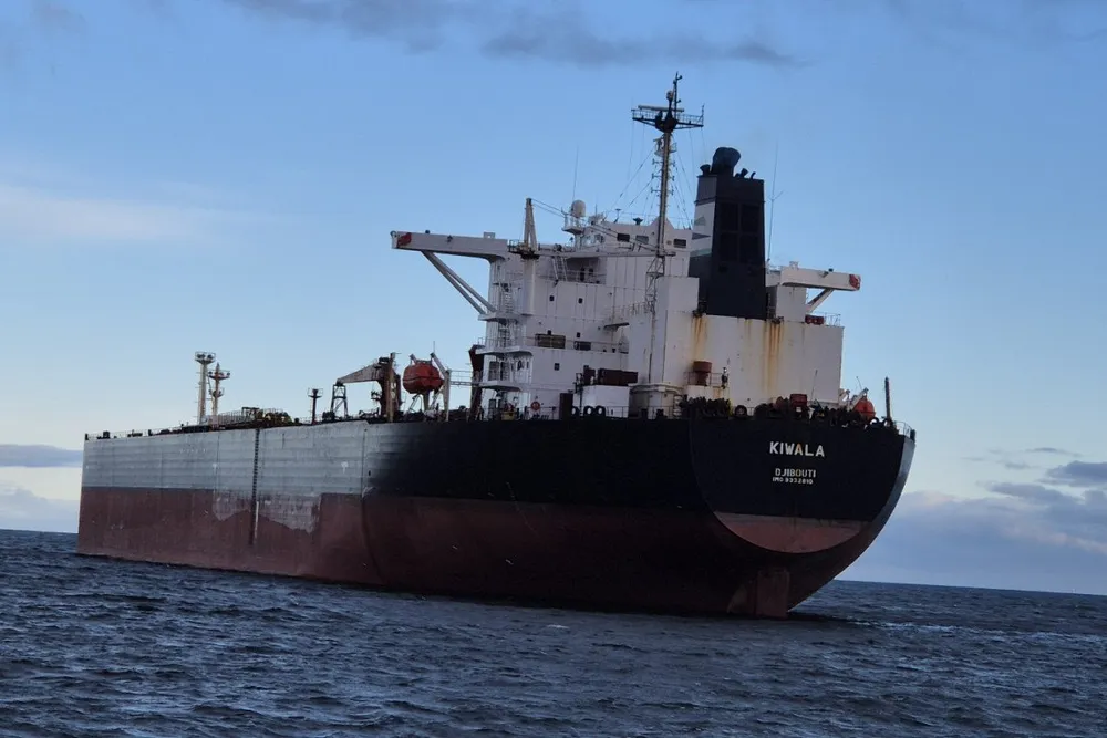 The Kiwala under detention off Estonia.