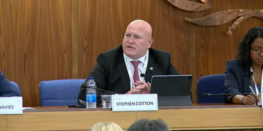 Stephen Cotton, general secretary of the International Transport Workers' Federation (ITF), was speaking at the London International Shipping Week conference. He says 100,000 seafarers remain over contract.