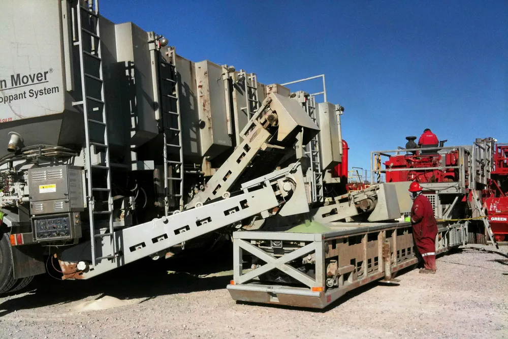 Key ingredient: Proppant being used on the frac job