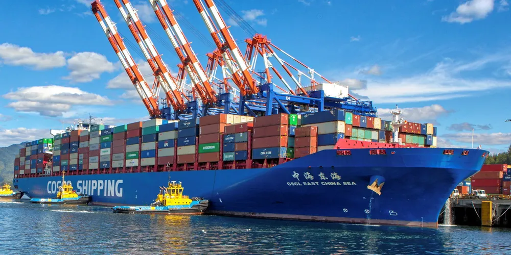 Cosco Shipping's 10,000-teu container ship CSCL East China Sea (built 2014).