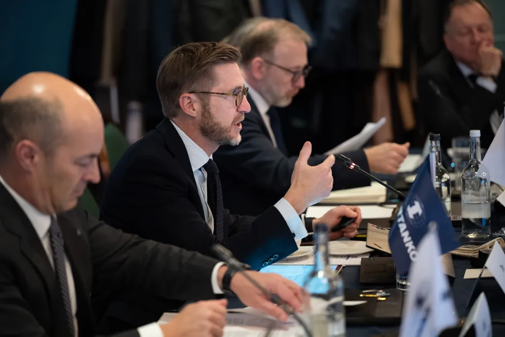 Intertank managing director Tim Wilkin (second from left) says the group will continue to push for a single regime to cut emissions.