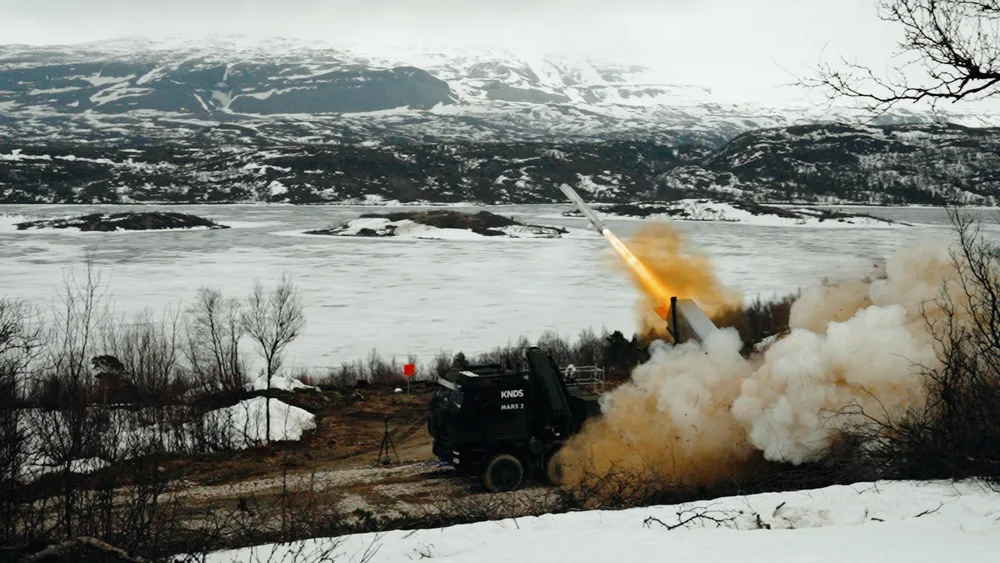 Tyske KNDS deltok på testskyting på Halkavarre i Finnmark i mai i år.