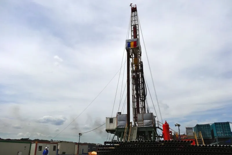 Gas encountered: the Bobocu-310 well site in Romania