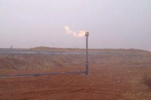 Northern Star project: gas being measured and flared at the Cozart 19 No.1 well