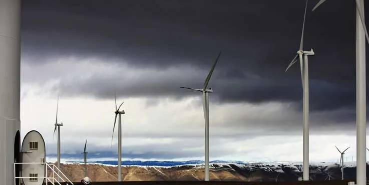 Vestas is shifting much of its production across the Atlantic to be closer to its markets in the US, such as this wind farm near Portland, Oregon