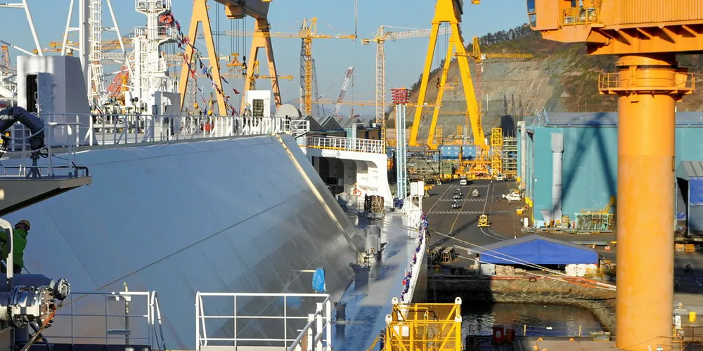 LNG carrier construction at DSME