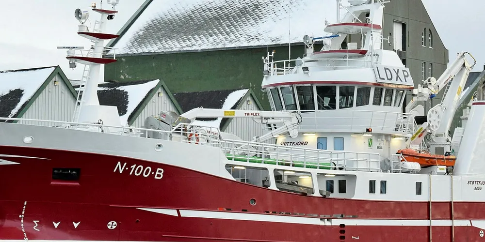 «Støttfjord» i Svolvær i mars.