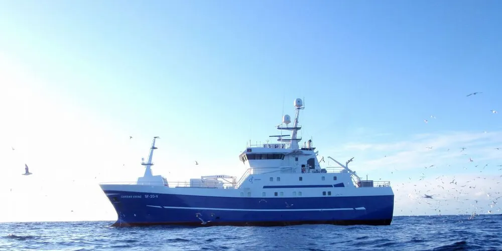 Autolinebåten «Carisma Viking» er solgt til Grønland. Foto: Carisma Fish