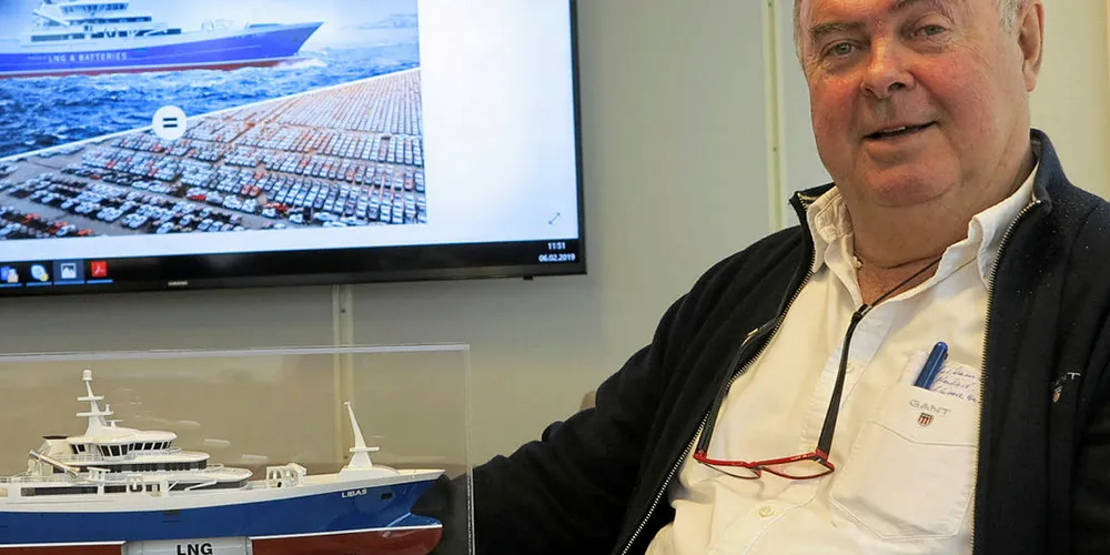 NYVINNING: Peder O Lie er i gang med eit nytt byggeprosjekt, denne gongen med LNG som framdrift, som kan spare miljøet for utslepp tilsvarande 50.000 bilar årleg.