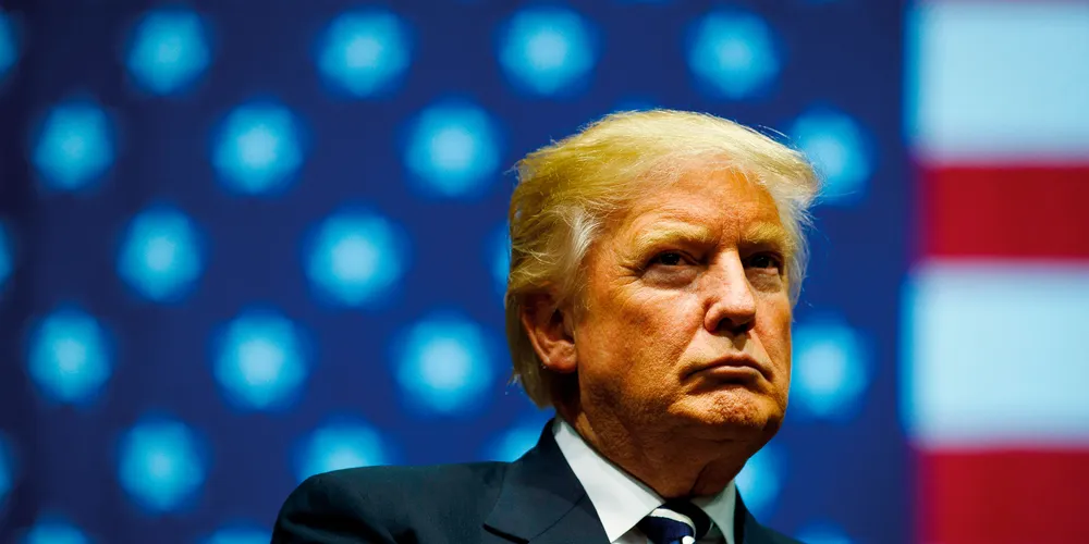 Donald Trump at a rally in Michigan on his post-election victory tour
