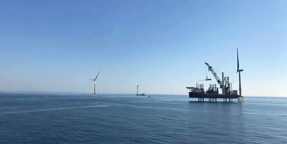 Swire Blue Ocean's Orca installing turbines at Vattenfall's Aberdeen Bay project off Scotland