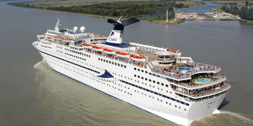 Marios Iliopoulos' cruiseship Magellan is expected to depart from Oman shortly, under the name Mages.