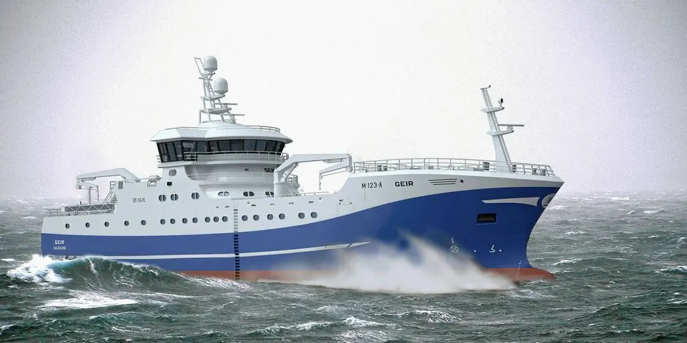 Den nye fiskebåten «Geir» bygges hos Vaagland Båtbyggeri.Foto: Skipsteknisk