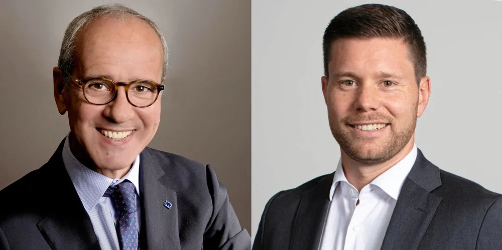 Meroil president Jose Luis Porte (left) and Trafigura global head of distillates Jamie Torrance.