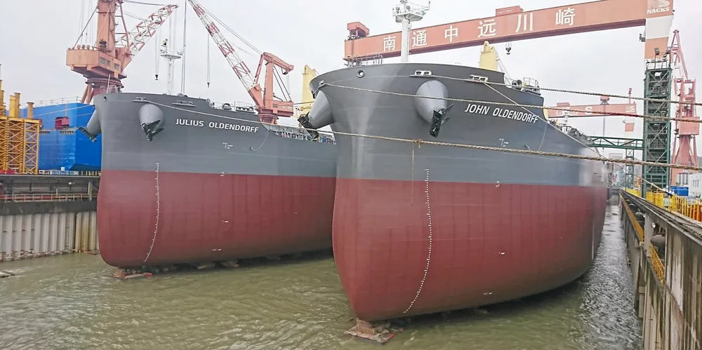 Oldendorff Carriers vessels being built in China.