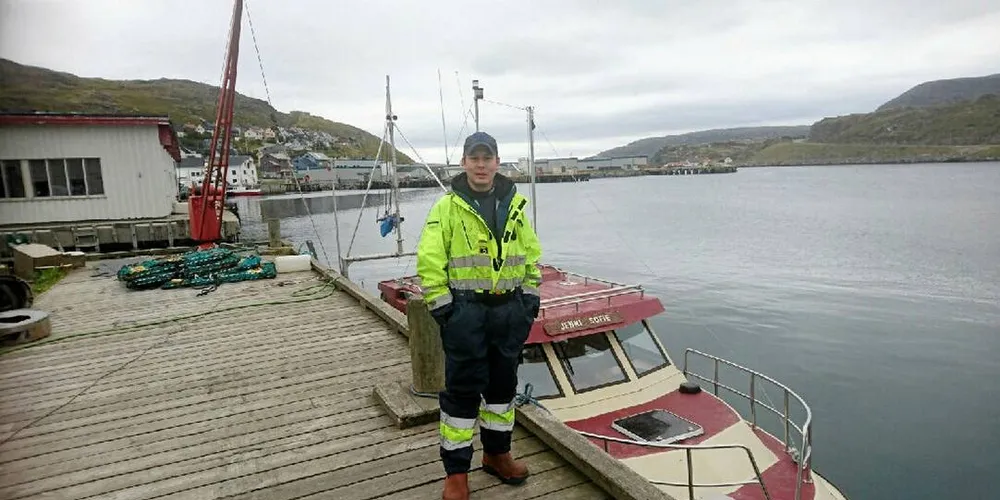 Joakim Johansen er en av fiskerne i Måsøy som har startet med krabbefiske.Foto: Privat