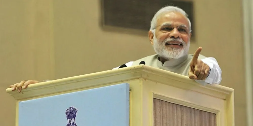 Prime Minister Narendra Modi has set ambitious wind power targets for India. Pic: PM of India's Office