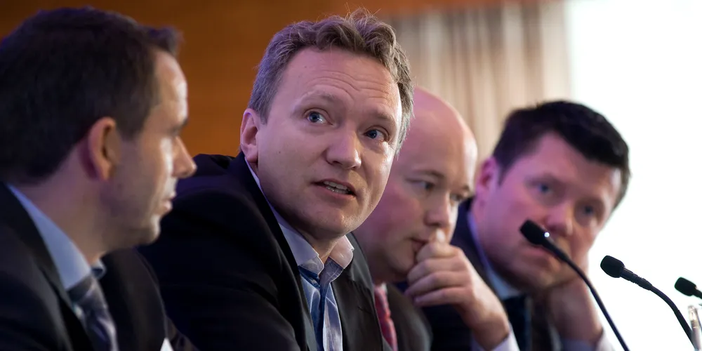 Left to right: Yngve Myhre, owner and CEO at Rosoy, Thor Talseth, portfolio manager at Amerra Capital Management, Anders Gaarud, director at EQT Partners and Per Even Hauge, director at DNB Markets. Photo: IFM Images