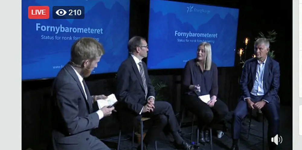 I paneldebatten med Espen Barth Eide, Tina Bru og Erik Solheim var man enige om at fornybarandelen i Norge må opp.