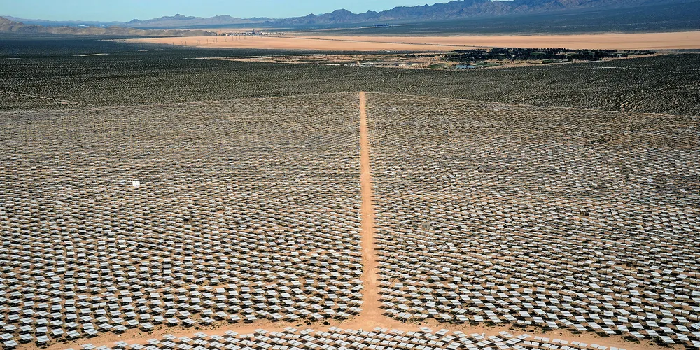 Ivanpah solar thermal project on public lands in California near Nevada border