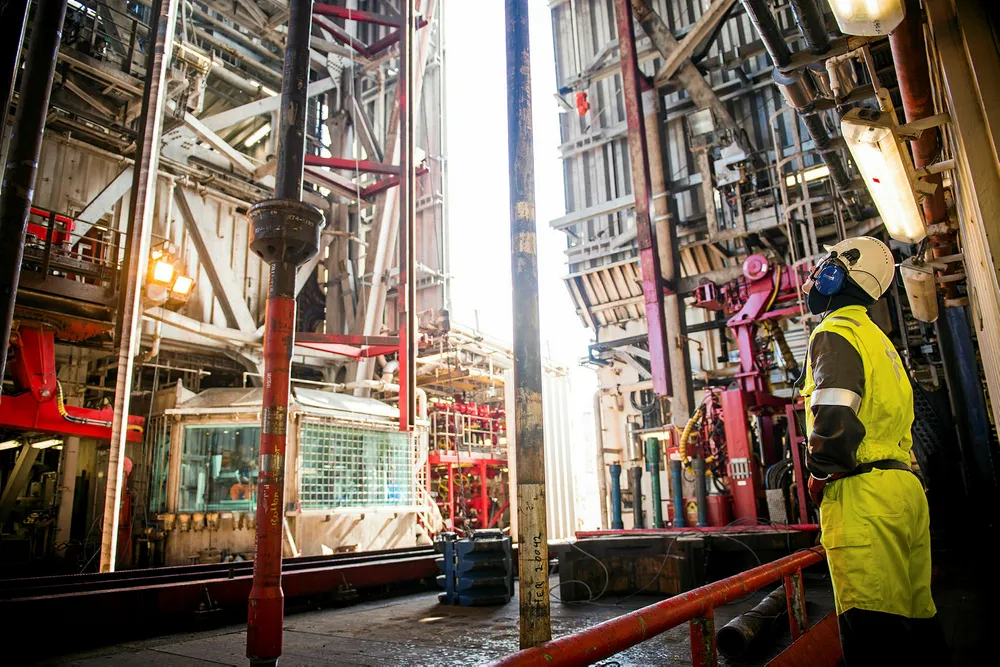 Going again: drillfloor of West Hercules from an earlier Barents probe Photo: OLE JORGEN BRATLAND/EQUINOR