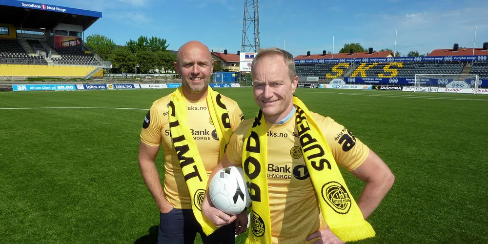 Administrerende direktør Geir Wenberg (t.h.) og viseadministrerende direktør Jarle Solemdal i Salten Aqua.