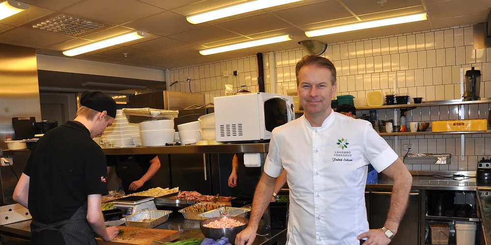 Svensk kokk og restauranteier og kjendis, Fredrik Eriksson. (Foto: Bent-Are Jensen)