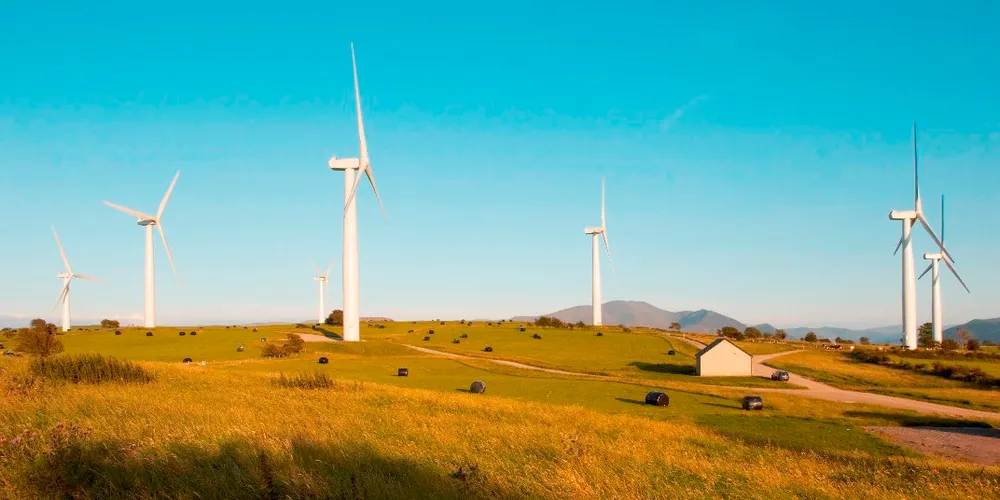 A UK onshore wind farm, increasingly important to the nation's power mix