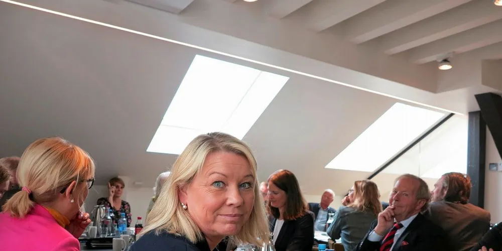Næringsminister Monica Mæland møtte næringslivet i Bergen for innspill til eksportstrategi-meldingFoto: Nils Torsvik