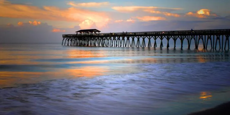 The largest potential lease area is off Myrtle Beach (shown here)