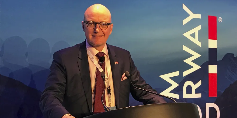Hans Frode Kielland Asmyhr er Norges sjømatråds utsending til Storbritannia. Pressefoto