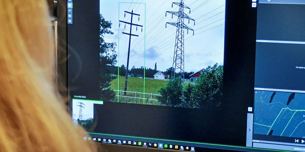 Droner: Ved hjelp av droner samles data inn for å raskere kunne kjenne igjen komponenter og feil i strømnettet.