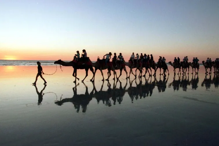 Spudded: the Yulleroo-4 well is located 80 kilometres east of Broome (pictured above) in north Western Australia
