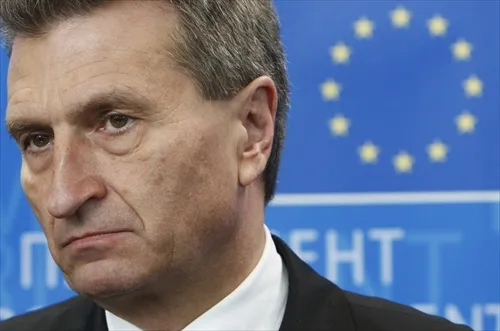 Talks: European Energy Commissioner Guenther Oettinger