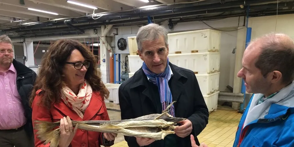 Ingrid Heggø og Jonas Gahr Støre har fått med seg KrF, Venstre og Sp i et nytt Grunnlovsforslag om at folket skal eie fisken. (Arkivfoto)