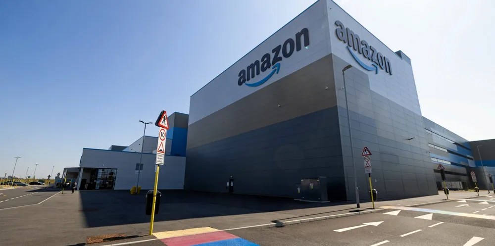 An Amazon fulfilment centre in the UK.