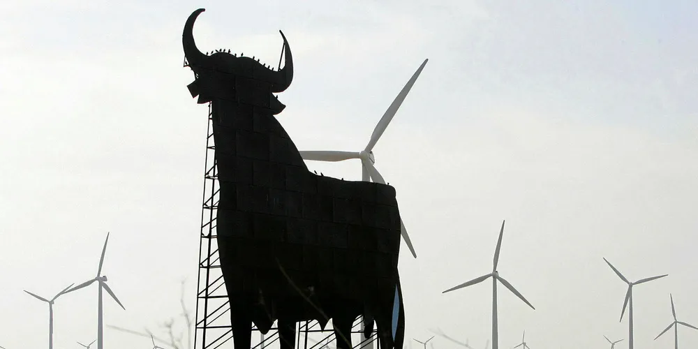 Wind turbines in La Muela near Zaragoza. PHILIPPE DESMAZES/AFP/Getty Images
