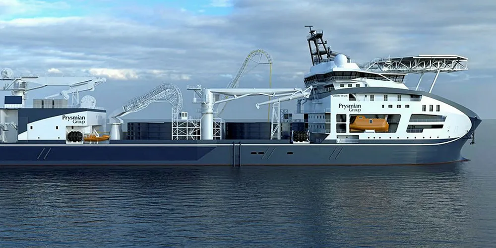 Prysmian under-construction Leonardo da Vinci cable-lay vessel