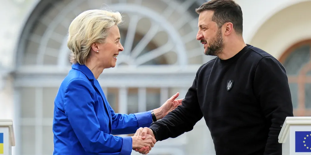 EC president Ursula von der Leyen promised Ukraine’s Volodymyr Zelenskyy that the EU would crack down on sanctions breaches.
