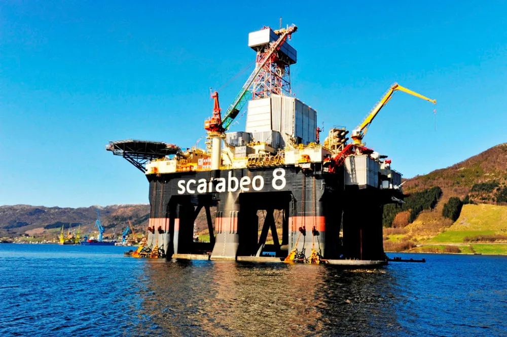 On target: Saipem’s semisub rig Scarabeo 8.
