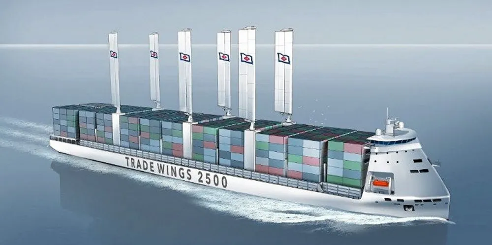 Louis Dreyfus Armateurs has teamed up with partners to on design of a 2,500-teu wind-assisted/propelled boxship.