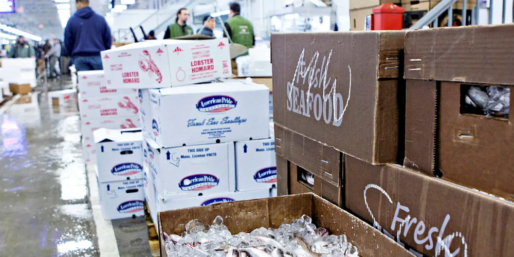 Eksporten av sjømat fra Norge til USA har økt de siste årene. Her fra New Fulton Fish Market i Bronx.